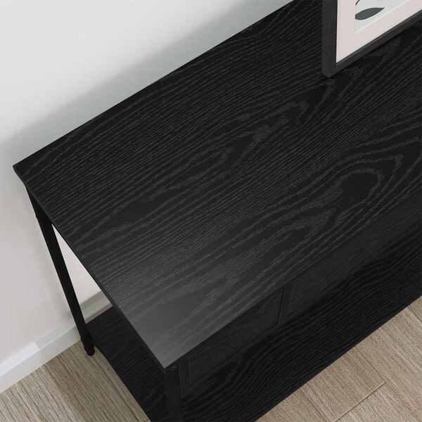 vidaXL Tavolo consolle Altro Rovere nero 100 x 34.5 x 75 cm