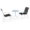 vidaXL Set da Bistrot 3 pz in Acciaio Nero