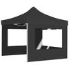 vidaXL Gazebo Pieghevole con Pareti Alluminio 2x2 m Antracite