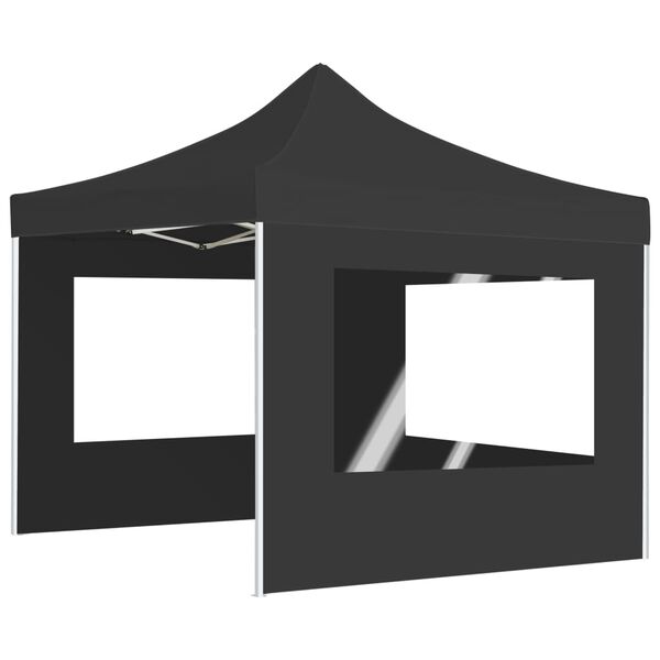 vidaXL Gazebo Pieghevole con Pareti Alluminio 2x2 m Antracite