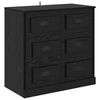 vidaXL Sideboards con cassetto 2 pcs Rovere Nero 70 x 35,5 x 67,5 cm