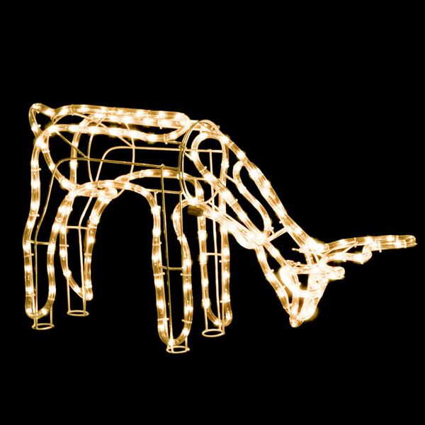 vidaXL Figura Natalizia Renna Bianco Caldo 73x31x45 cm