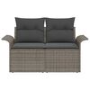 vidaXL Divano da giardino Grigio 141 x 62 x 69cm polyrattan