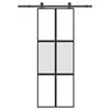 vidaXL Porta Scorrevole Ferramenta 76x205 cm Vetro Temperato Alluminio