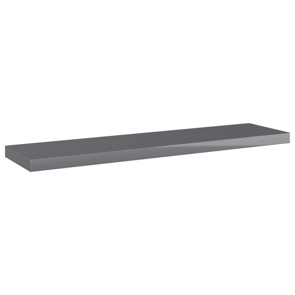 vidaXL Ripiani per Libreria 8pz Grigio Lucido 40x10x1,5cm Multistrato