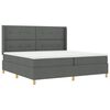 vidaXL Letto a molle con materasso Grigio 140 x 200 cm Tessuto