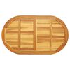 vidaXL Piano del tavolo Olio Naturale 120 x 70 x 2 cm