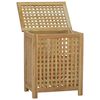 vidaXL Cesto per Lavanderia Naturale Legno di teak solido