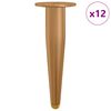 vidaXL Piedi in piedi 12 pz Oro 98 x 40 mm Ferro