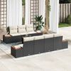 vidaXL Set Divano da Giardino con cuscino 8 pcs Nero Poly Rattan