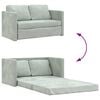 vidaXL Divano Letto da Terra 2 in 1 Grigio Chiaro 122x204x55cm Velluto