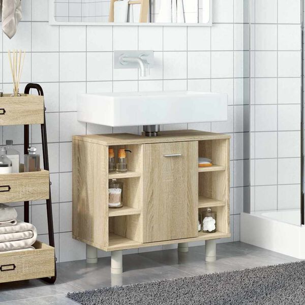 vidaXL Mobile da Bagno Rovere Sonoma 60x32x53,5cm in Legno Multistrato