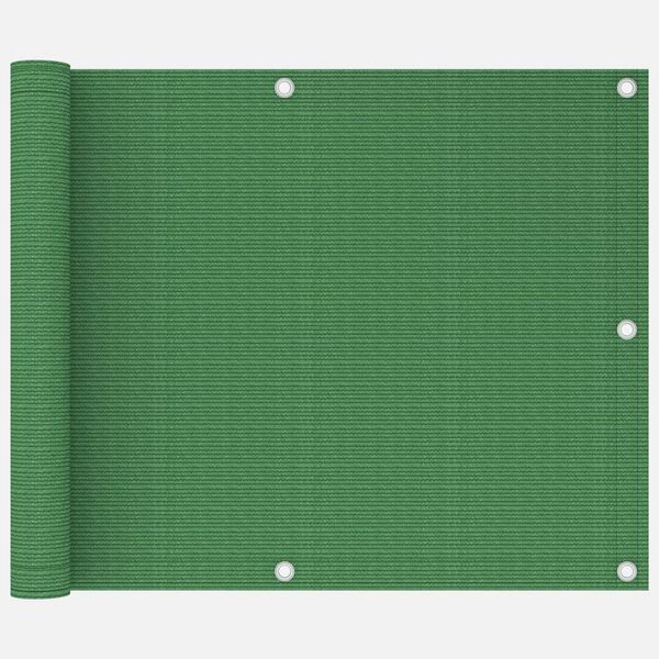 vidaXL Paravento da Balcone Verde Chiaro 75x400 cm in HDPE