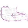 vidaXL Struttura Letto Pouf con Materassi 160x200 cm in Tessuto