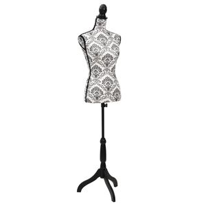 vidaXL Busto Sartoriale Donna Bianco e Nero