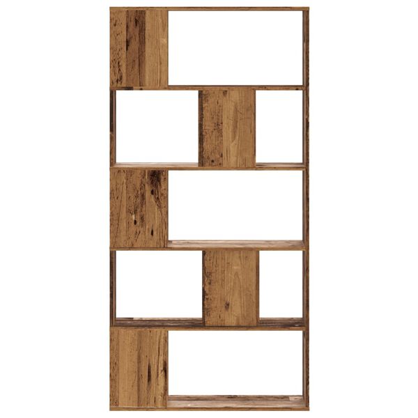 vidaXL Libreria 5 Ripiani Legno Vecchio 80,5x23,5x162,5cm Multistrato