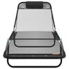 vidaXL Lettino prendisole pieghevole 2 pcs Nero 182 x 55 x 85.5cm