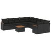 vidaXL Patio Sofa Set 10-Posti Black
