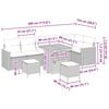 vidaXL Set Divano da Giardino con cuscino 9 pcs Beige Poly Rattan