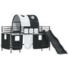 vidaXL Struttura del letto loft per bambini Nero 79,5 x 200 cm Metallo