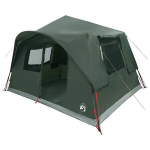 vidaXL Tenda Istantanea con tetto Verde militare 365 x 380 x 200 cm