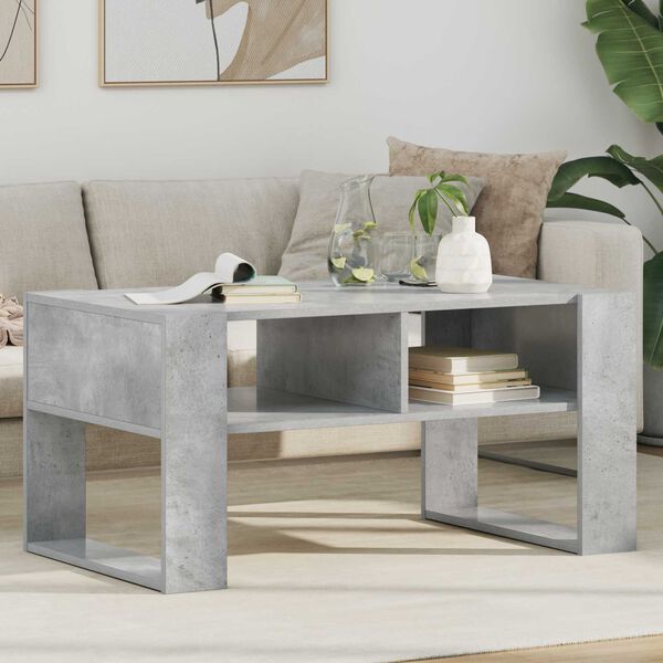 vidaXL Tavolino da salotto Grigio cemento 92 x 53 x 45 cm