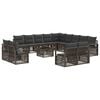 vidaXL Set Divano da Giardino 14 pz Grigio polyrattan