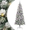 vidaXL Albero di Natale Artificiale con Rami Pieghevoli Verde e Bianco