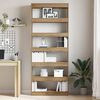 vidaXL Armadio per Libri Rovere artigianale 80 x 30 x 198 cm