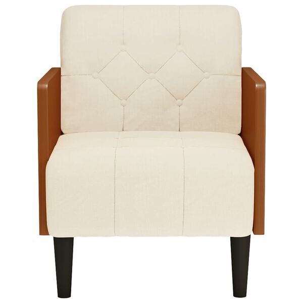 vidaXL Divano Sedia con Braccioli 55 cm Lino