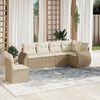 vidaXL Set Divano da Giardino 6 pz con Cuscini Beige in Polyrattan