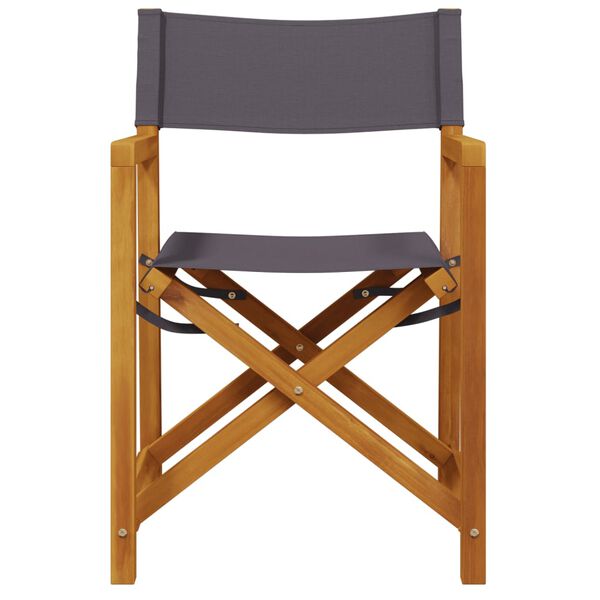 vidaXL Sedie da Giardino Pieghevoli 4 pz Grigio Scuro in Tessuto