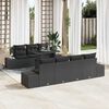 vidaXL Set Divano da Giardino con cuscino 8 pcs Nero