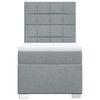 vidaXL Giroletto a Molle con Materasso Grigio Chiaro 90x190 cm Tessuto