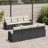 vidaXL Set Divano da Giardino Nero 55 x 55 x 37 cm polyrattan