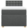 vidaXL Giroletto a Molle con Materasso Grigio Scuro 90x200 cm Tessuto