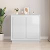 vidaXL Credenza Bianco Lucido 80x34x75 cm in Legno Multistrato