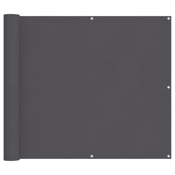 vidaXL Paravento da Balcone Antracite 90x1000cm 100% Poliestere Oxford