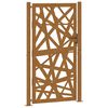 vidaXL Cancello da giardino 100x200 cm in acciaio corten design leggero