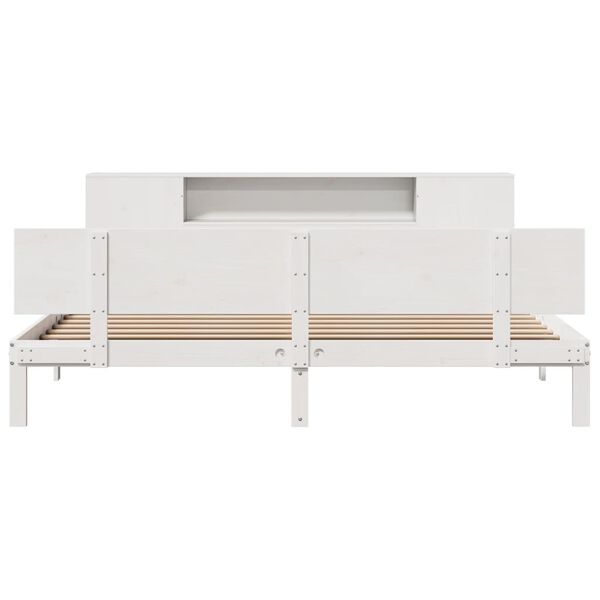 vidaXL Giroletto con Libreria senza Materasso 180x200 cm in Legno Pino