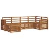 vidaXL Set di divani da esterno 6 pz Naturale Poliestere