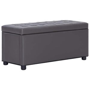 vidaXL Cassapanca 87,5 cm Grigia in Similpelle