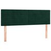 vidaXL Giroletto a Molle con Materasso Verde Scuro 140x200 cm Velluto