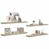 vidaXL Scaffali a Parete 4 pz Rovere 120x23,5x3,8 cm in MDF
