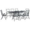 vidaXL Set da Pranzo per Giardino 9 pz Antracite Rete e Acciaio