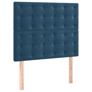 vidaXL Testiera Blu Scuro 80x5x118/128 cm Velluto