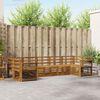 vidaXL Set divani 7 pcs Naturale Legno di Acacia Massello