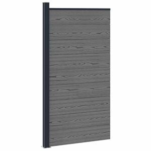 vidaXL Pannello di Recinzione 95 x 186 cm WPC e Alluminio Grigio
