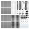 vidaXL Palo della recinzione 52 pcs Grigio 3,2 x 3,2 x 150 cm Acciaio