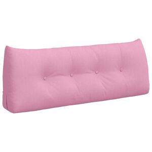 vidaXL Cuscino per Schiena Rosa 120 x 24 x 50 cm Tessuto